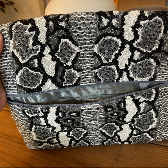 Moyna Beaded Animal Print Couture Clutch - Picture 6 of 9